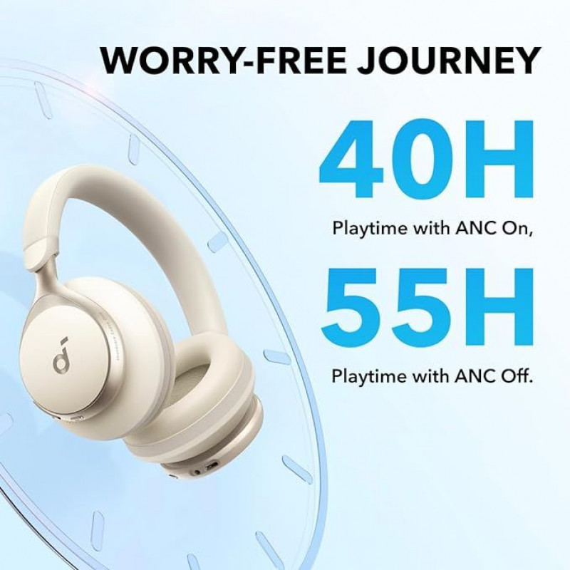 Soundcore Space One Multi Mode Active Noise Cancelling Headphones - Latte Cream Soundcore Space One Multi Mode Active Noise Cancelling Headphones - Latte Cream