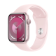 Apple Watch Series 9 (GPS, 45mm) - Pink Aluminium Case with M/L Light Pink Sport Band