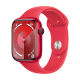 Apple Watch Series 9 (GPS, 41mm) - Red Aluminium Case with M/L Red Sport Band