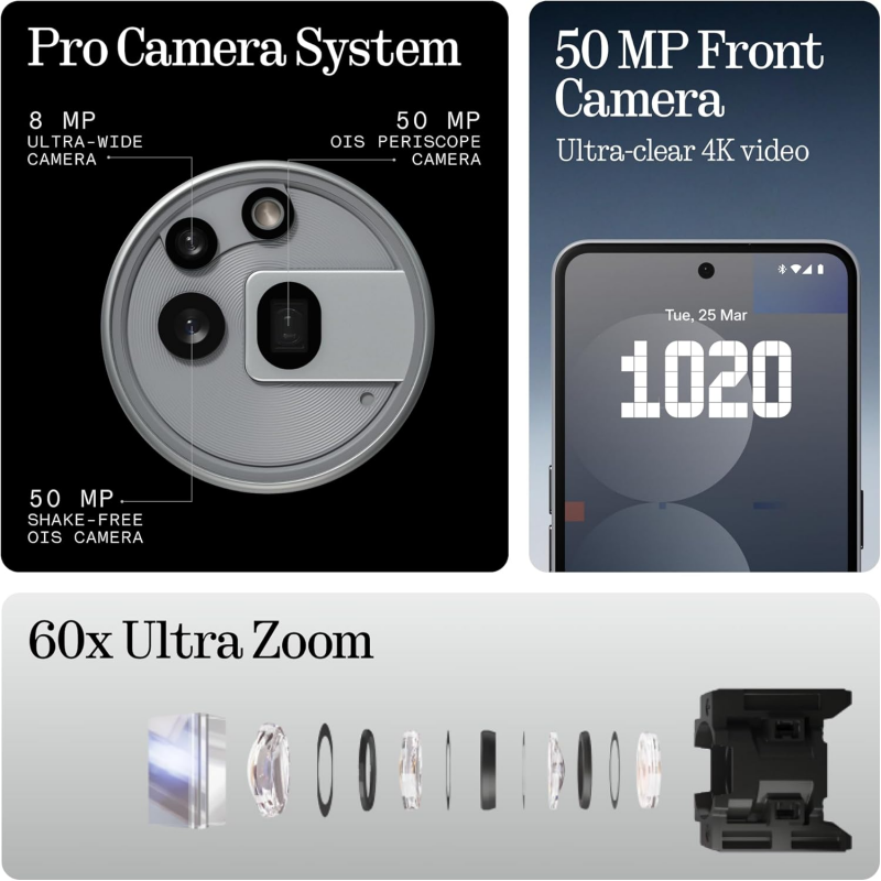 Nothing Phone 3a Pro 12+256gb - Grey Nothing Phone 3a Pro 12+256gb - Grey