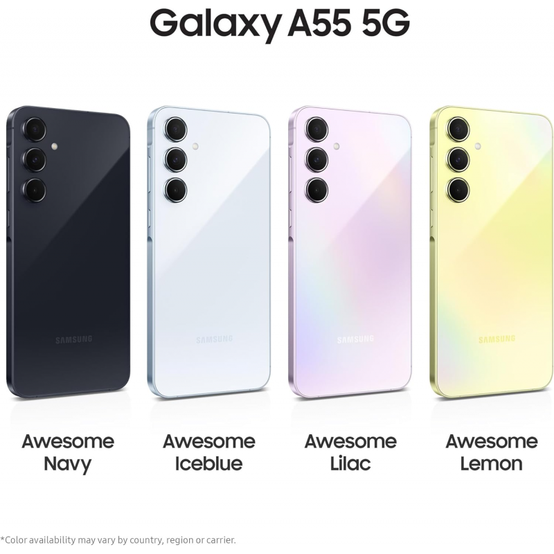Samsung Galaxy A55 5G Smartphone (Dual-SIMs, 8+256GB) - Awesome Lemon