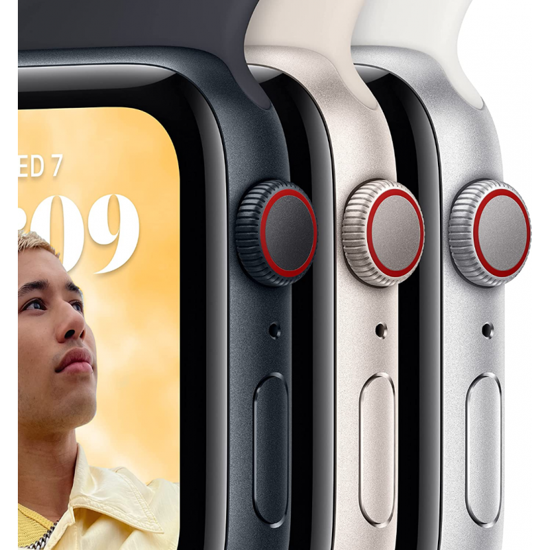 Apple Watch SE 2022 2nd Generation (GPS, 40mm) - Starlight Aluminium Case with S/M Starlight Sport Band Apple Watch SE 2022 2nd Generation (GPS, 40mm) - Starlight Aluminium Case with S/M Starlight Sport Band