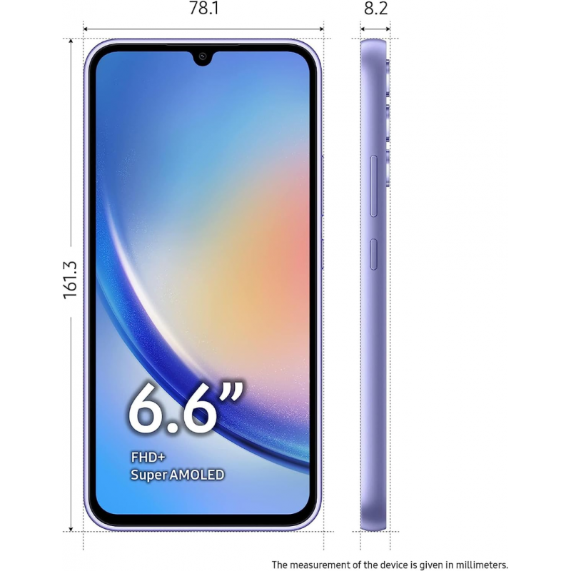 Samsung Galaxy A34 5G Specs (Awesome Violet, 128GB)